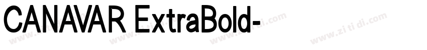 CANAVAR ExtraBold字体转换